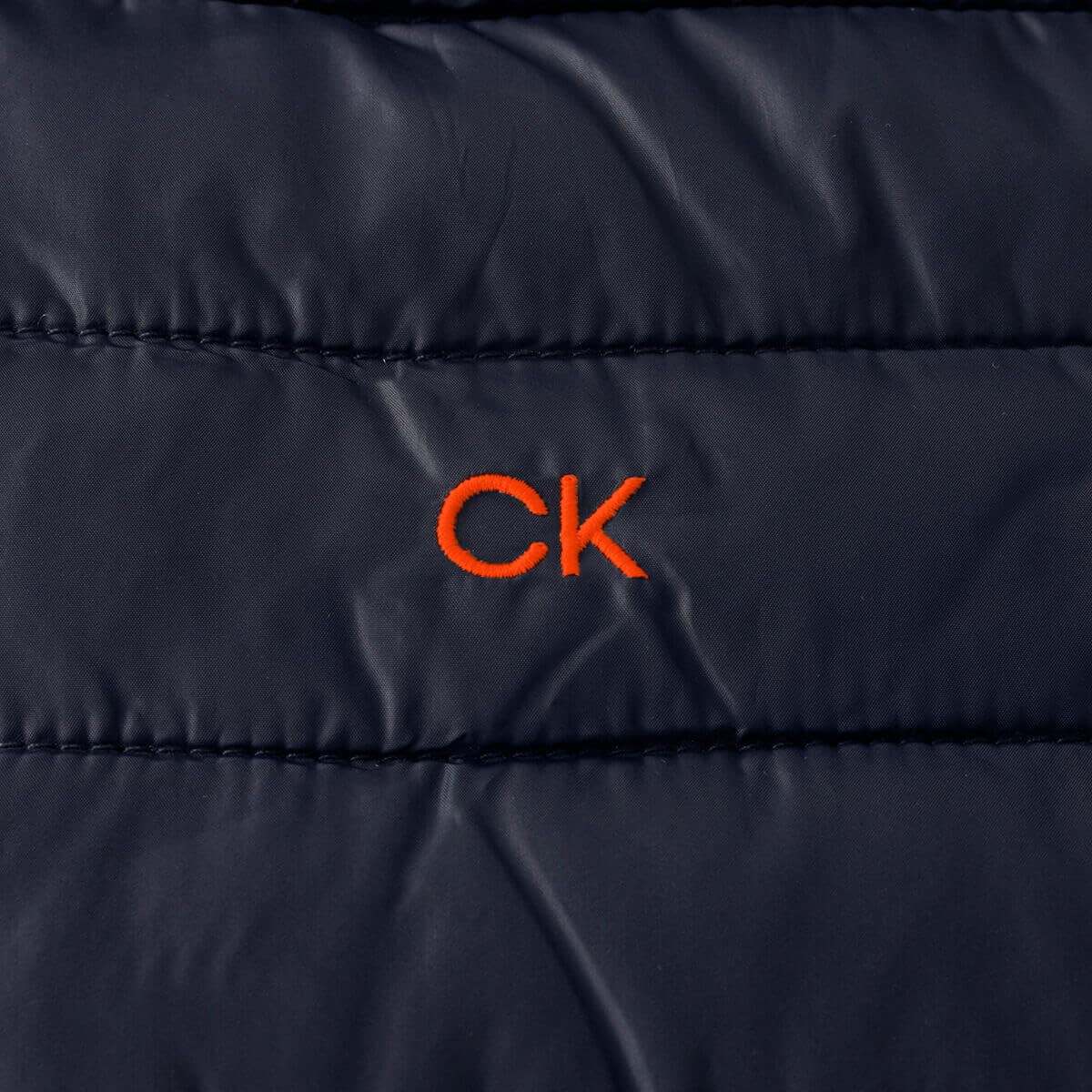 Calvin Klein Hombre CK Hybrid Chaqueta de Golf - Azul Marino/Naranja - L