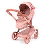 Bayer Design 17026AA Cochecito de muñeca Xeo, Carro para muñecos, Bolsa, Convertible, Regulable en Altura