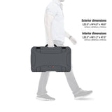 Nanuk 935 - Funda rígida Impermeable con Ruedas y Divisor Acolchado, Color Grafito