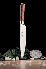 Rockingham Forge Juego de Cuchillos de Cocina de 7 Piezas, Serie Sunrise, Hoja de Acero Inoxidable con Mangos de Resina, Marrón Ambarino, RF-2160/7BR