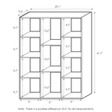 Furinno Luder Estantería Abierta Librería de 11 Cubos, Blanco