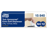 Tork Xpressnap 15840 Servilleta extrasuave/Recambios para el sistema N4 servilletero/Blanco, 8 x 500 Servilletas