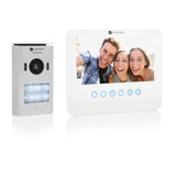 Sistema de Videoportero Smartwares DIC-22212 – 720p HD – Monitor LCD de 7” (17,8 cm) – Cámara de inclinación/panorámica - Función de grabación automática – Visión nocturna - Resistente al agua