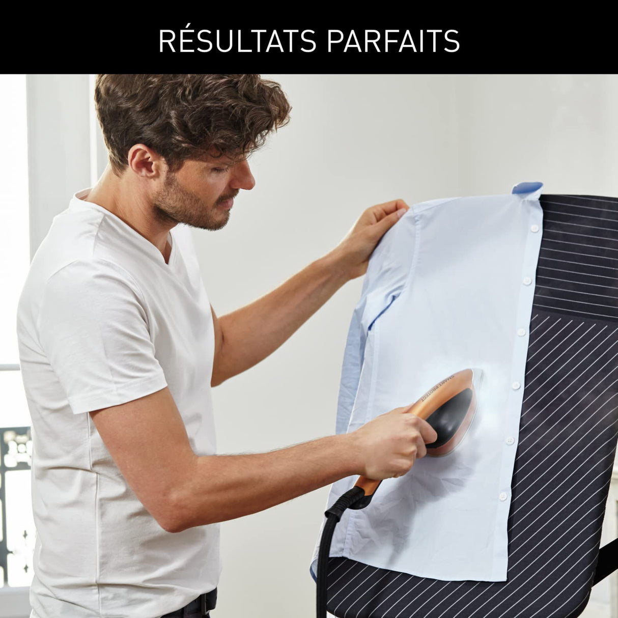 Calor Ixeo Power solución de enderezamiento todo en uno, 2170 W, Plancha con tabla Smartboard integrada 3 posiciones, Presión de una central de vapor de 5,8 bares, Hecho en Francia QT2020C0