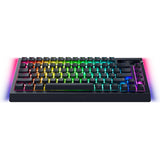Razer BlackWidow V4 Pro 75% - Teclado de Juego inalámbrico Intercambiable en Caliente - Pantalla OLED (dial de comandos, 4K Hz y conectividad Bluetooth, reposamanos magnético) Diseño US | Negro