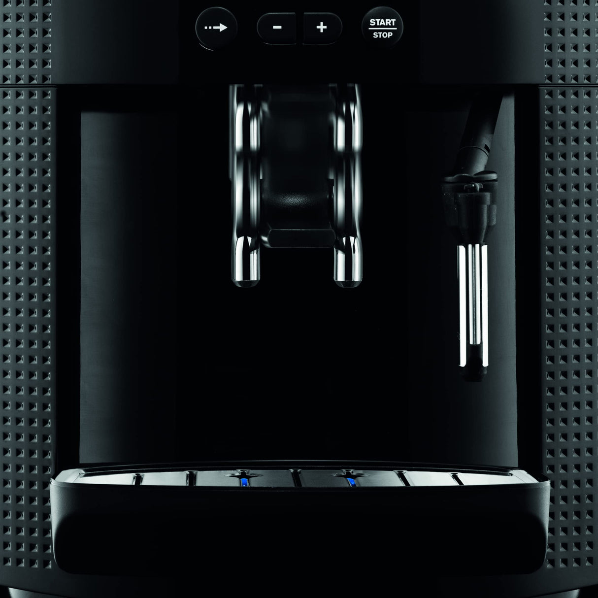 Krups Máquina de café Essential, molinillo de granos, cafetera espresso, pantalla LCD, limpieza automática, boquilla de vapor para capuchino negro YY8135FD