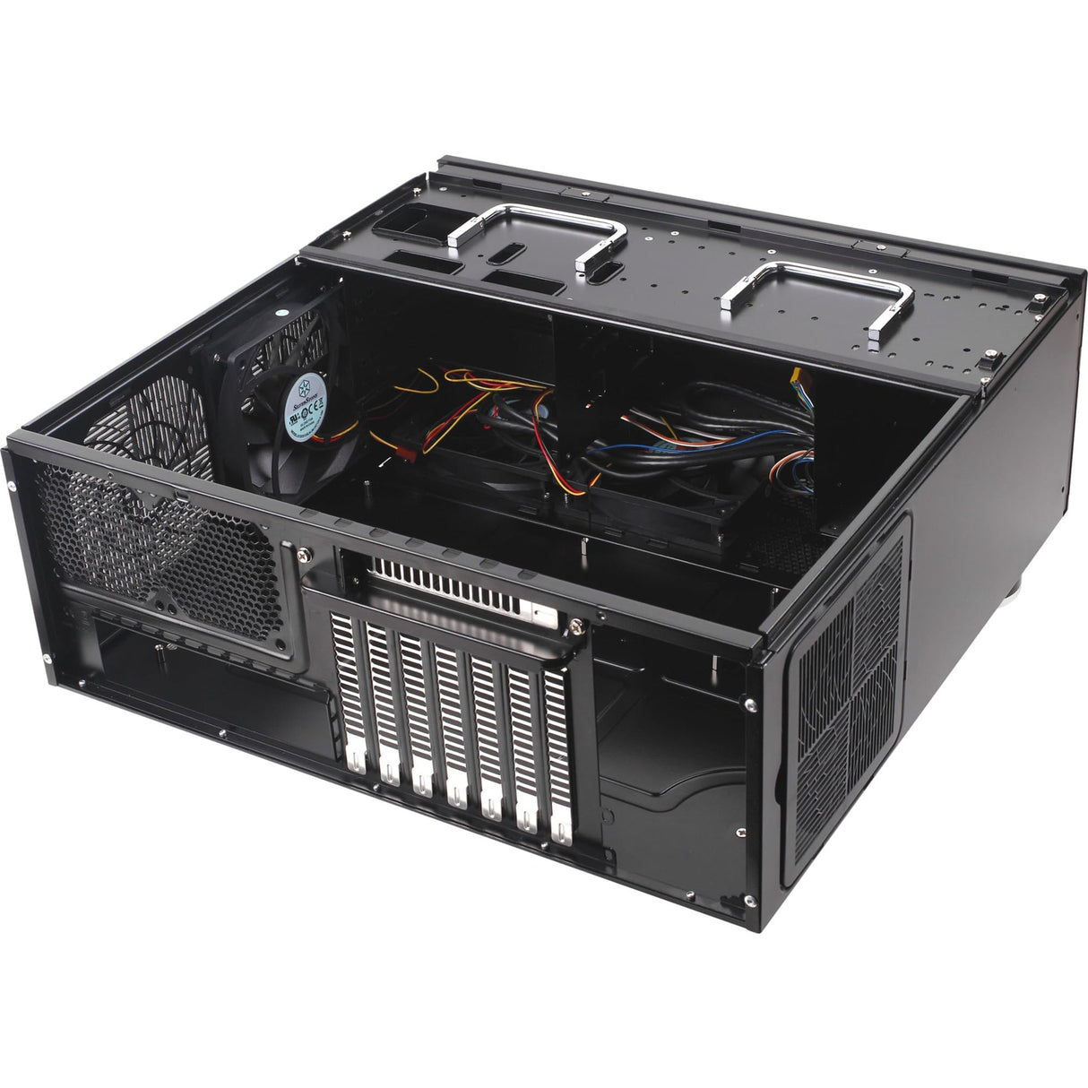 Silverstone SST-GD08B - Grandia HTPC ATX Carcasa de Ordenador, Rendimiento silencioso con Alto Flujo de Aire, Negro