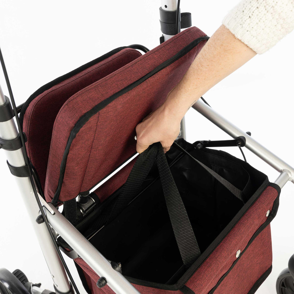 Carlett - Lett Go | Andador con Asiento Incorporado | Producto Médico Homologado | Ruedas XL Giratorias | Manillar Ergonómico Ajustable | Doble Freno con Sistema de Seguridad