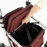 Carlett - Lett Go | Andador con Asiento Incorporado | Producto Médico Homologado | Ruedas XL Giratorias | Manillar Ergonómico Ajustable | Doble Freno con Sistema de Seguridad