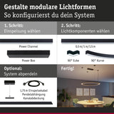Paulmann 98181 Linion Power Channel Zigbee 230/24V 17W 1m, Señal Negra