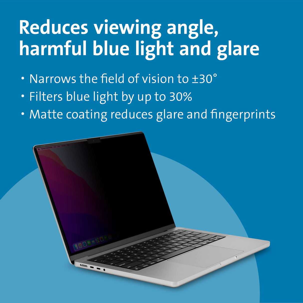 Kensington Filtro de privacidad magnético MagPro Elite diseñado para MacBook Pro de 16'' (2021 y posteriores) M1, M2, M3 Pro/Max, protector extraíble, antideslumbrante, reduce la luz azul (K58371WW)