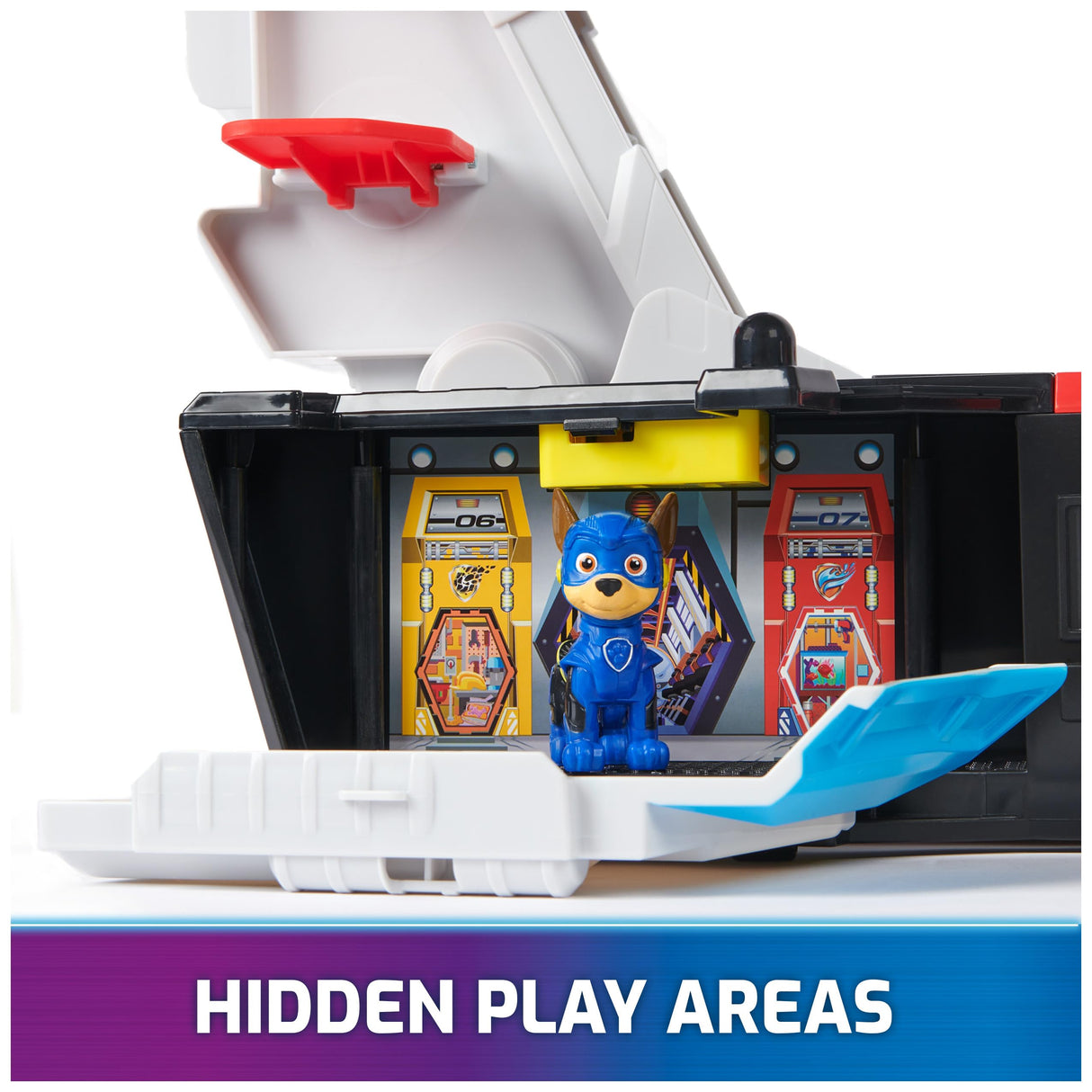PAW PATROL: El Mighty Cinematofilm, Juego de cuartel General de la Marina, con Figura de Juguete Chase y vehículo de superhéroe, Juguete Adecuado para niños a Partir de 3 años