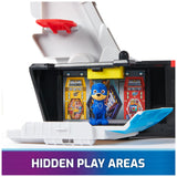 PAW PATROL: El Mighty Cinematofilm, Juego de cuartel General de la Marina, con Figura de Juguete Chase y vehículo de superhéroe, Juguete Adecuado para niños a Partir de 3 años