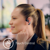 Panasonic RB-F10DE-K Audífonos inalámbricos de Oído Abierto, Audífonos Bluetooth con Micrófono ENC, 25 Horas De Reproducción, Bluetooth 5.4, IPX4, Controles Táctiles, Negro