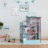 Teamson Kids LOL Estilo Barcelona Dolls House Casa de muñecas, Color Azul (TD-13111D)