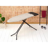 Tabla de planchar Brabantia C, 124x45cm - Denim Grey | 100% algodón Comercio Justo | Tabla de planchar estable y grande | Plegable, altura ajustable, soporte plancha vapor | Cert. Comercio Justo y C2C