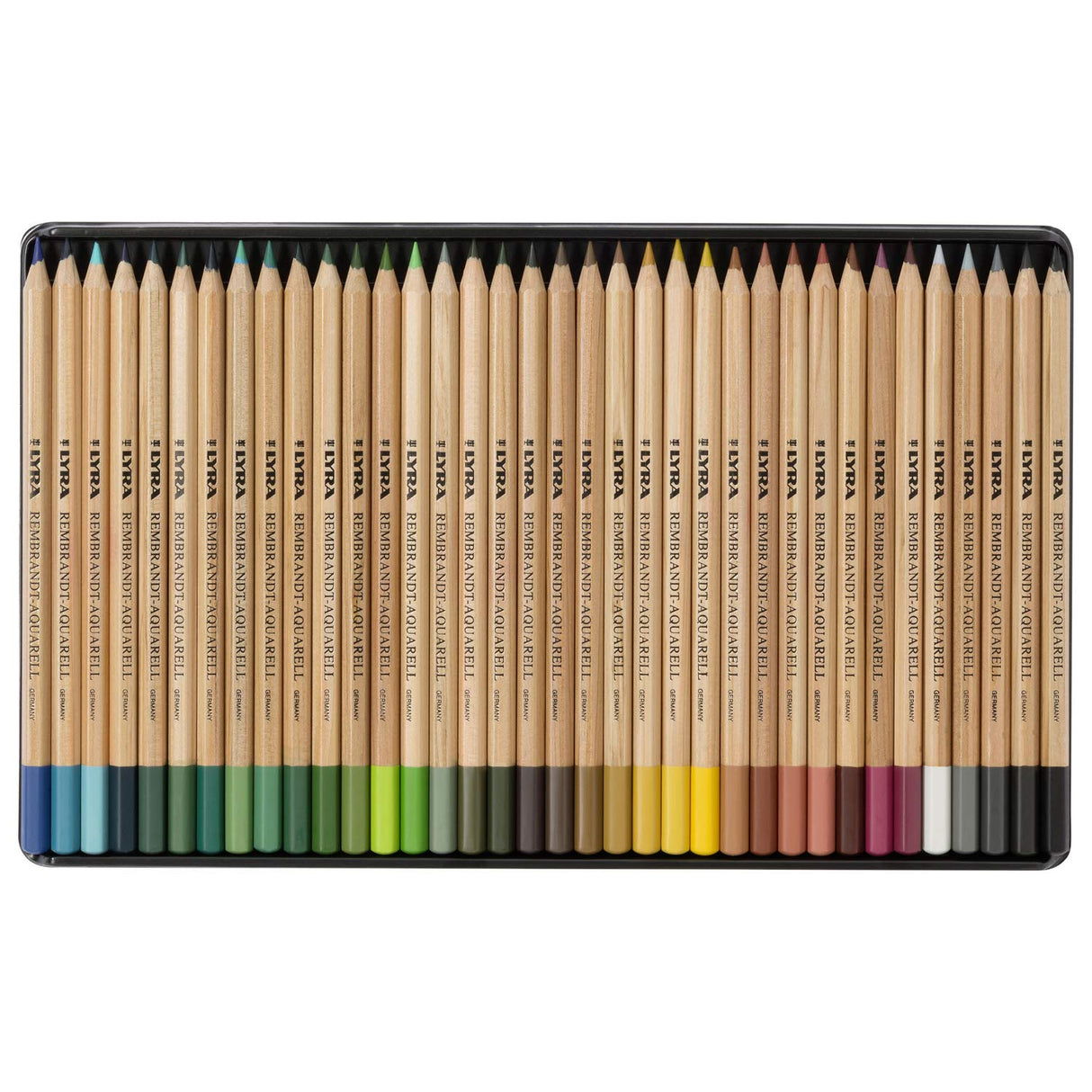 LYRA Rembrandt Aquarell, Lápices de Colores Acuarelables para Bellas Artes, hexagonal, Estuche de Metal, colores surtidos, 72 unidades