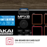 AKAI Professional MPX8 - Controlador USB MIDI y lanzador de samples portátil con 8 pads sensibles a la velocidad y ranura para tarjeta SD