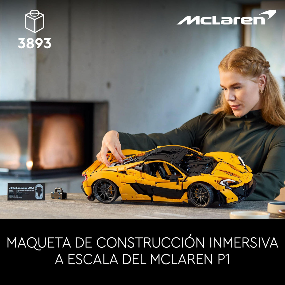 LEGO Technic McLaren P1 Maqueta de Coche a Escala para Adultos - Regalo para Padres - Hipercoche de Carreras - Kit de Maquetas - Decoración del Hogar y Estantería 42172