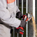 Einhell Amoladora angular con batería TE-AG 18/115 Li Kit Power X-Change (18 V, 115 mm diámetro de disco, 28 mm profundidad de corte, incl. 3,0 Ah batería y cargador), Rojo