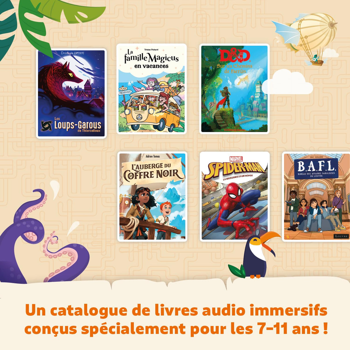 lunii - Caja de Viaje FLAM Jugar los Lobos de Thiercelieux-para niños de 7 a 12 años-2 Libros interactivos de Audio incluidos-Caja de Historias Fabricada en Francia