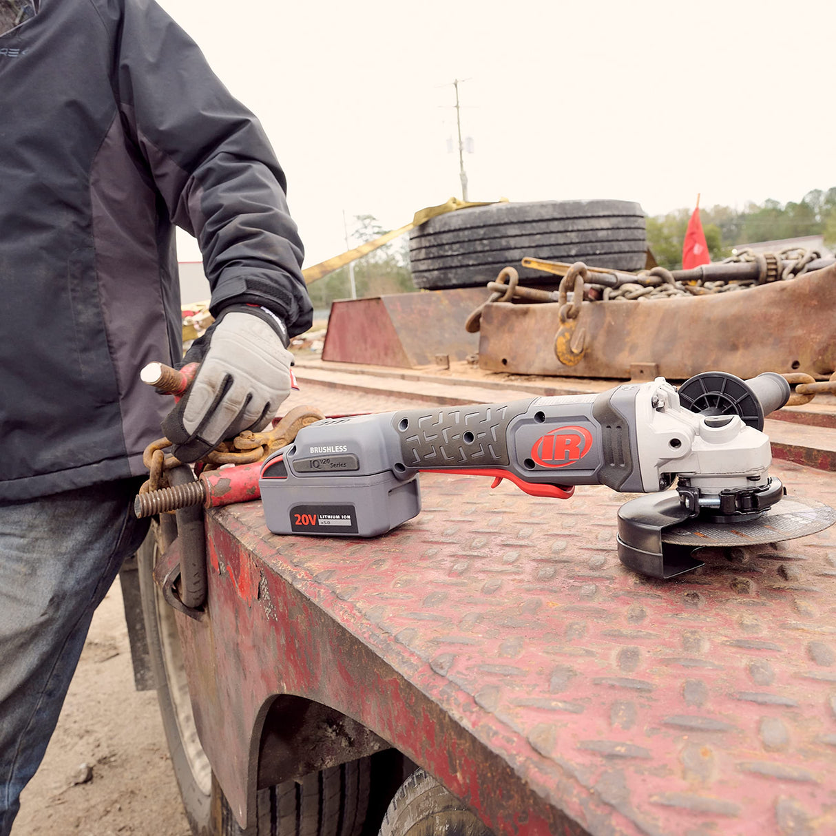 Ingersoll Rand Amoladora de Batería Angular G5351M, Amoladora Inalámbrica de 20 V, 8000 rpm, 1HP, Disco de 4,5"