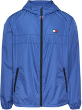 Tommy Jeans Cortavientos Hombre Chicago con capucha, Azul (Tempo Blue), XXL