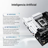 ASUS Prime Z890M-PLUS WiFi - Placa Base mATX, 10+1+2+1 (80 A) etapas de Potencia, PCIe 5.0 Compatible con GPU de última generación, Puerto USB Tipo-C a 20 Gbps, 3 Ranuras M.2, Wi-Fi 7, Q-Antenna