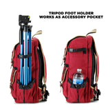 GOgroove Mochila para Cámara Réflex con Soporte del Trípode, Compartimento para Portátil, Almacenamiento para Accesorios y Cubierta Impermeable Incluido para Canon EOS 1300D, Nikon D3300, Pentax