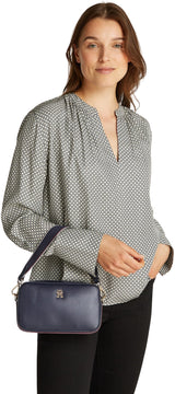Tommy Hilfiger Bolso con asa Mujer Distinct Camera Bag pequeño, Azul (Space Blue Corp), Talla Única