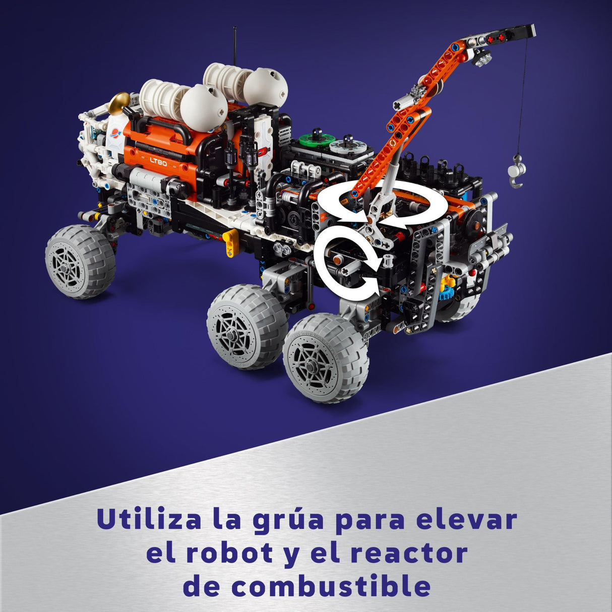 LEGO Technic Róver Explorador del Equipo de Marte Juguete de Construcción Espacial con Planeta y Vehículo, Regalo para Niños y Niñas de 11 Años o Más, Juego del Espacio Inspirado en la NASA 42180