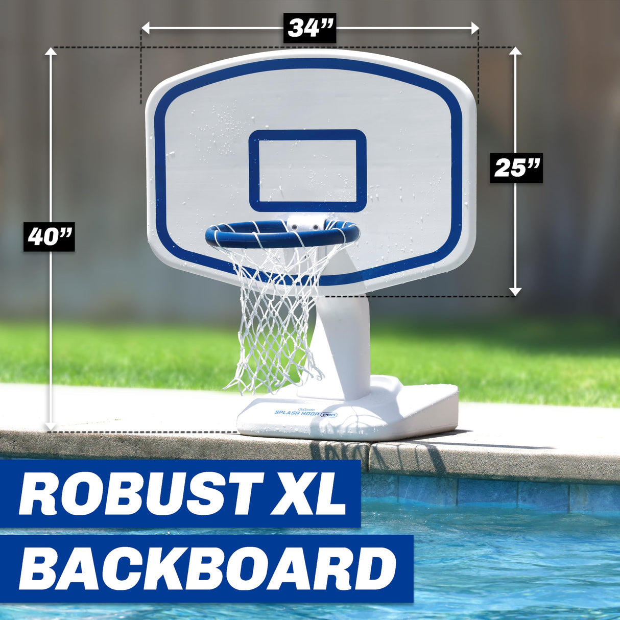 GoSports Splash Hoop - Juego de Baloncesto para Piscina, Incluye aro de Baloncesto acuático Junto a la Piscina, 2 Pelotas y Bomba, Elige tu Estilo