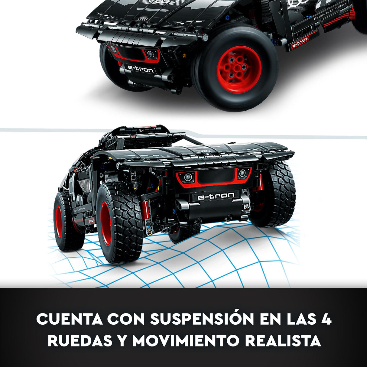 LEGO 42160 Technic Audi RS Q e-Tron Coche de Juguete Teledirigido, Maqueta de Coche Todoterreno de Rally Dakar, Control Remoto por App Control+, Idea de Regalo para Niños y Niñas a Partir de 10 Años