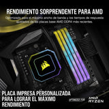 Corsair Vengeance RGB RT 256GB (8x32GB) DDR4 3200MHz C16 Memoria de Sobremesa (Iluminación Dinámica RGB, Optimizado para AMD 300/400/500 Series, Compatible con Intel 300/400/500 Series) Negro