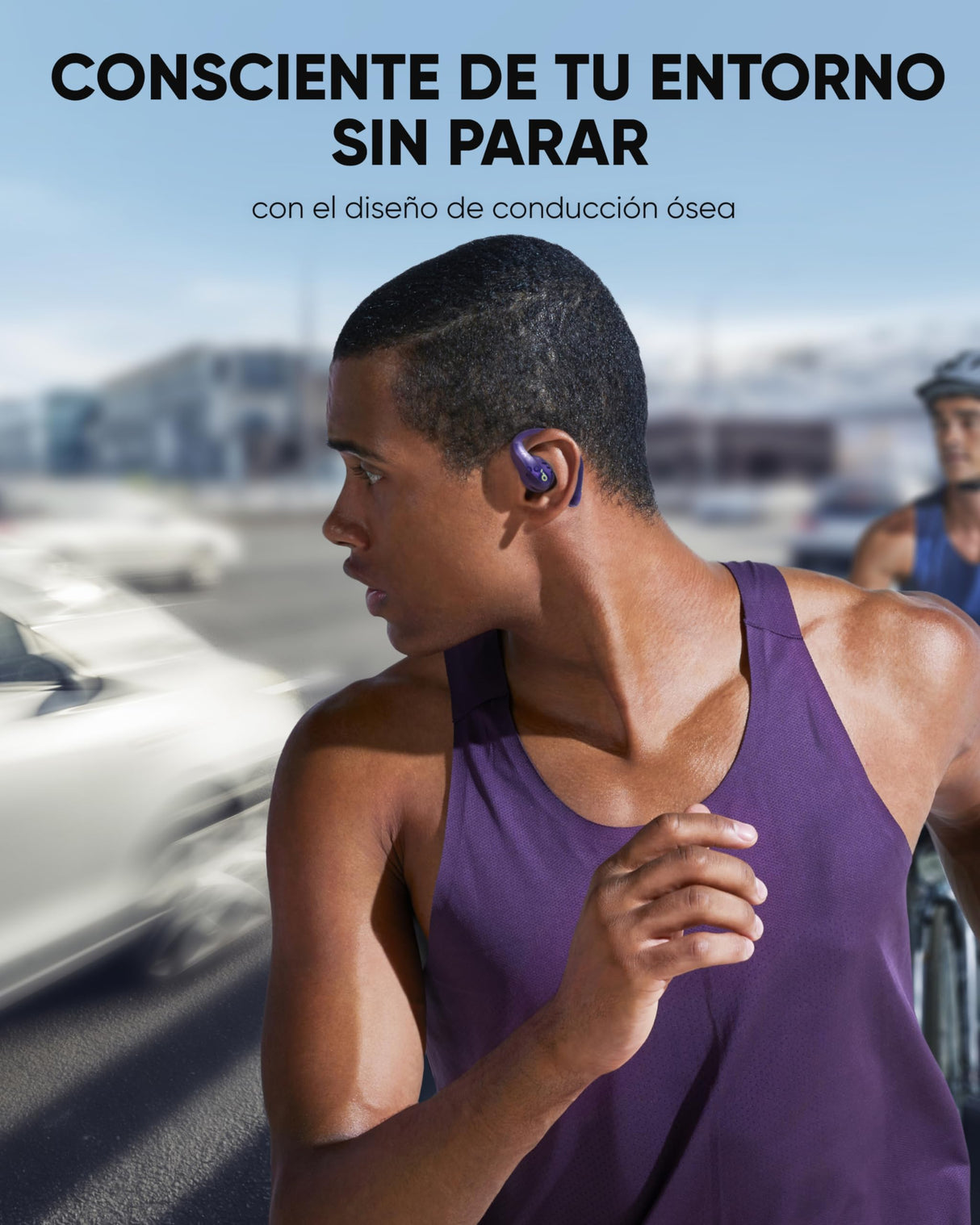 Soundcore by Anker AeroFit Pro Auriculares Bluetooth Inalámbricos de Conducción de Aire, Muy Cómodos, Ergonómicos, Ajuste Seguro, Sonido Rico con LDAC, Bluetooth 5.3, IPX5, 46H, Control con App