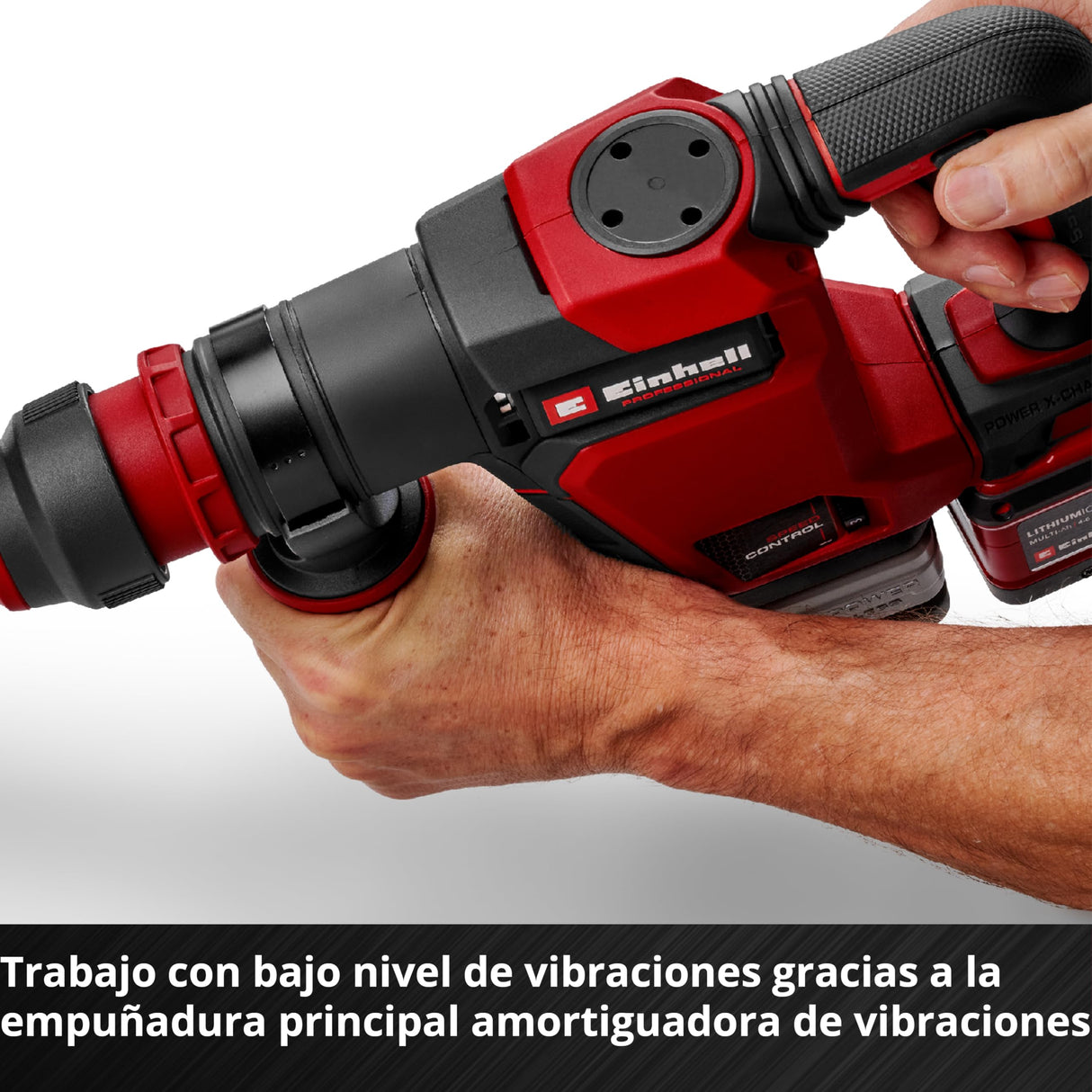 Einhell Professional Martillo de demolición con batería TP-DH 18/4 Li BL-Solo Power X-Change (18 V, brushless, 4,0 J, SDS-plus, marcha continua, cincel puntiagudo y plano + maletín, sin batería)