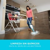 BLACK+DECKER Fregona de vapor 2 en 1 con guante limpiador de mano SteaMitt y 11 accesorios, BHSM166DSM-QS