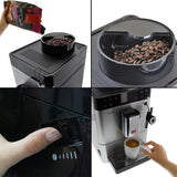 Melitta Passione F530-101, Cafetera Automática con Molinillo, Café en Grano, Sistema de leche, Limpieza Automática, Personalizable, 15 Bares, 1.2 litros, Plata