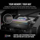CORSAIR Dominator Titanium RGB DDR5 RAM 96GB (2x48GB) DDR5 6400MHz CL32 Intel XMP Memoria de Ordenador Compatible con iCUE - Negro (CMP96GX5M2B6400C32)