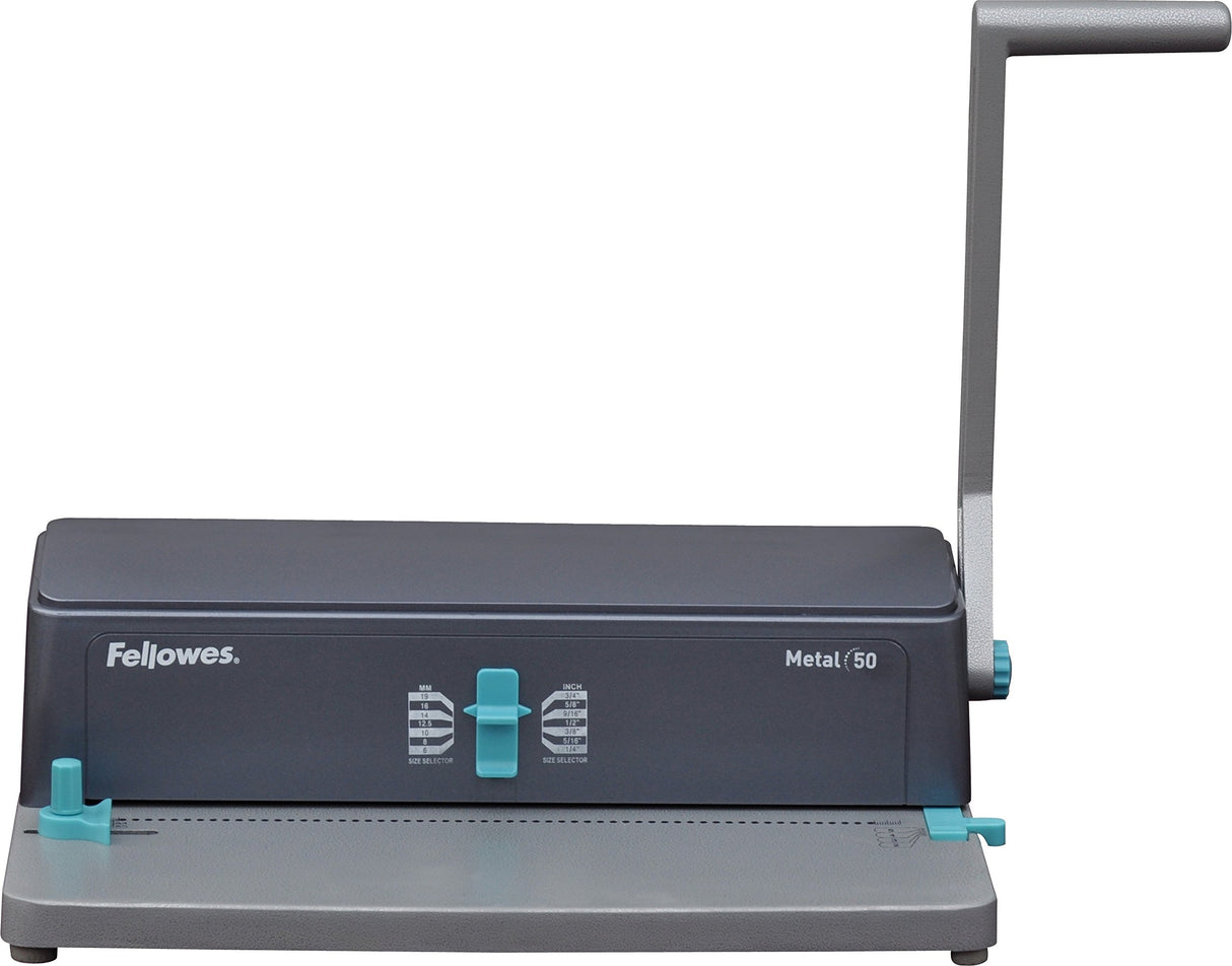 Fellowes Encuadernadora manual de espiral metálico, Uso Moderado, Gris, A4