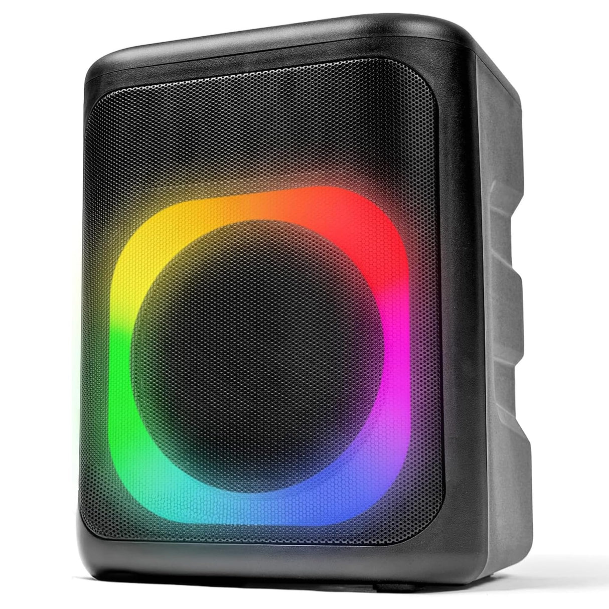 Carry-on Soundtrack Altavoz Bluetooth portátil para Interiores y Exteriores con Luces integradas IPX4 a Prueba de Salpicaduras, 2 entradas de micrófono, Bluetooth, 3 Horas de reproducción
