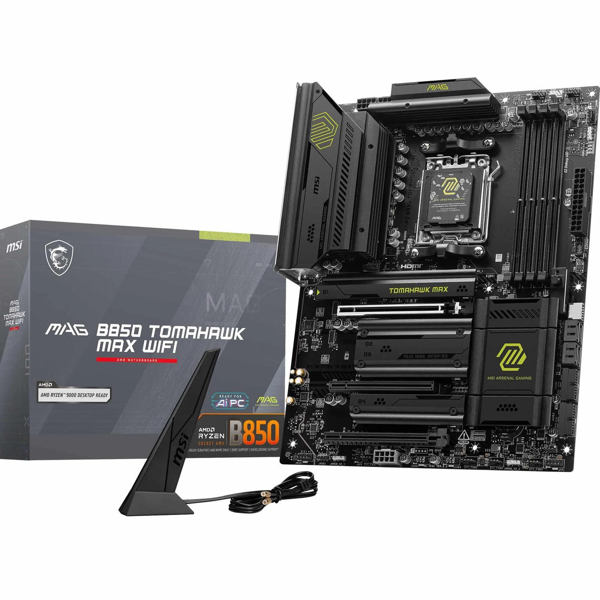 MSI mag B850 Tomahwak MAX, WiFi 7 Bluetooth 5.4, DDR5, ATX, Placa Base AM5