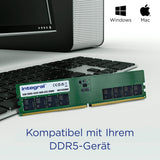 Integral 64GB Kit (2x32GB) DDR5 RAM 4800MHz DIMM Módulo de memoria para PC de escritorio