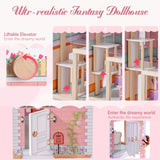 ROBUD Casa de muñecas de Madera para niños, casa de muñecas Regalo para niñas y niños de 3, 4, 5, 6 años