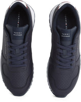 Tommy Hilfiger Runner Sneaker Hombre Runner Eva Mix Flag de piel, Azul (Desert Sky), 40