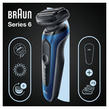 Braun Series 6 61-B1500s - Afeitadora eléctrica para hombre, con accesorio EasyClick, afeitadora eléctrica y recortadora de barba, SensoFlex, Wet&Dry, recargable e inalámbrica