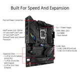 ASUS ROG Strix B760-F Gaming WiFi Placa Base Intel B760 (LGA 1700 ATX, 16+1 DrMOS, DDR5 hasta 7800 MT/s, PCIe 5.0, Tres Ranuras M.2, WiFi 6E, USB 3.2 Gen 2x2 Type-C y Aura Sync RGB), Negro