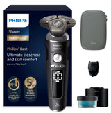 Philips Serie 9000 Prestige Afeitadora Eléctrica Hombre, Máquina de Afeitar Barba con Barbero, 72 cuchillas, Motor Digital, 60min de uso, Seco y Húmedo, Recargable, Centro de Limpieza, SP9840/31, Mate