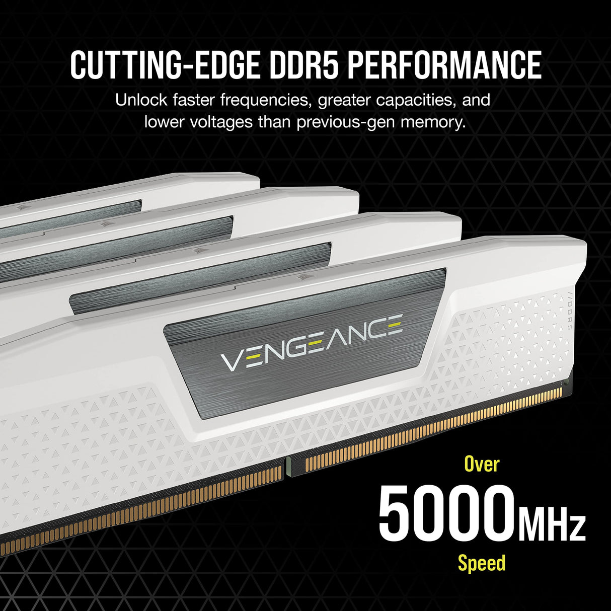 CORSAIR Vengeance DDR5 RAM 32GB (2x16GB) 5600MHz CL40 Intel XMP Kit de Memoria Compatible con iCUE - Blanco (CMK32GX5M2B5600C40W)