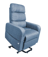 PEPE Mobility Sillon Relax Reclinable Electrico (Tela Lino) Levanta Personas con Mando, Butaca Confort Gente Mayor Azul